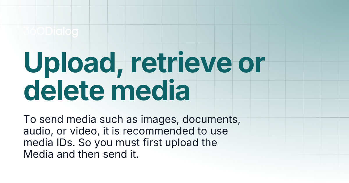 Upload, retrieve or delete media | Client Documentation