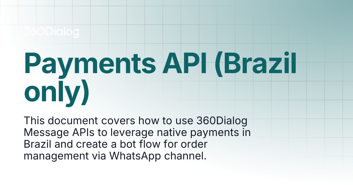 Payments API (Brazil only) | Client Documentation