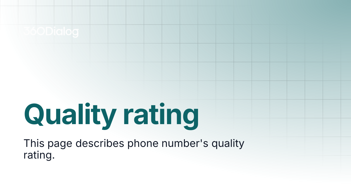 Quality rating | Client Documentation