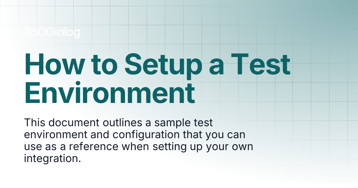 How to Setup a Test Environment | Client Documentation