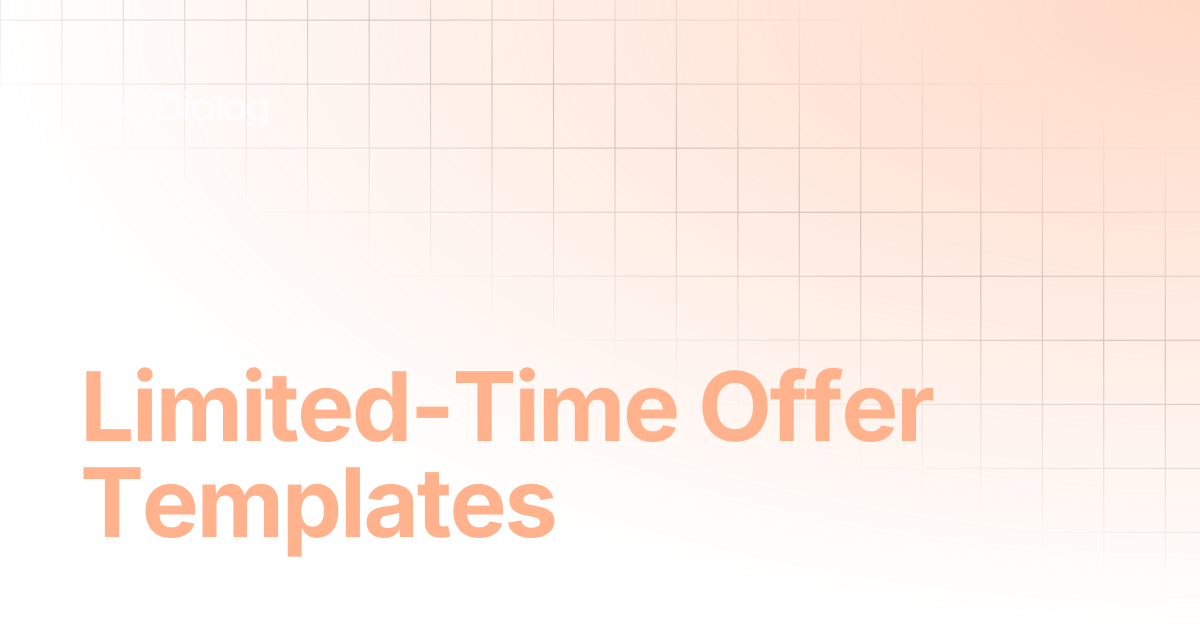 Limited-Time Offer Templates | 360Dialog