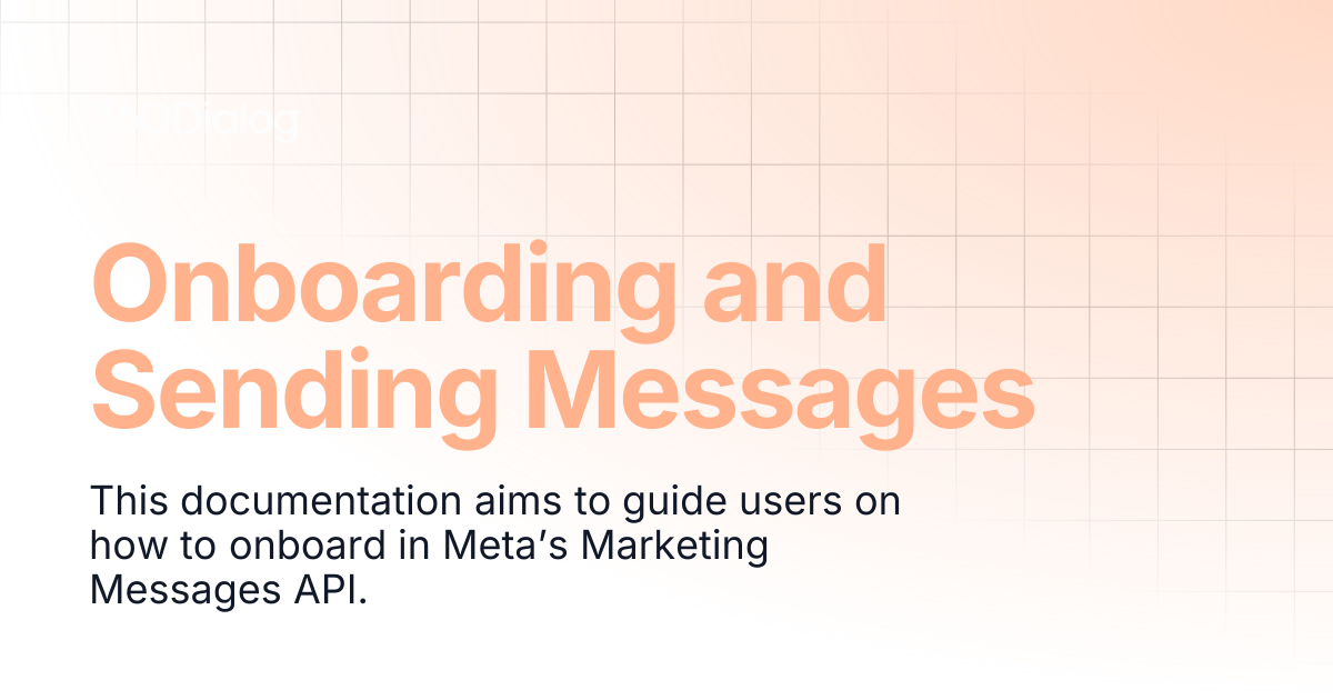 Onboarding and Sending Messages | 360Dialog