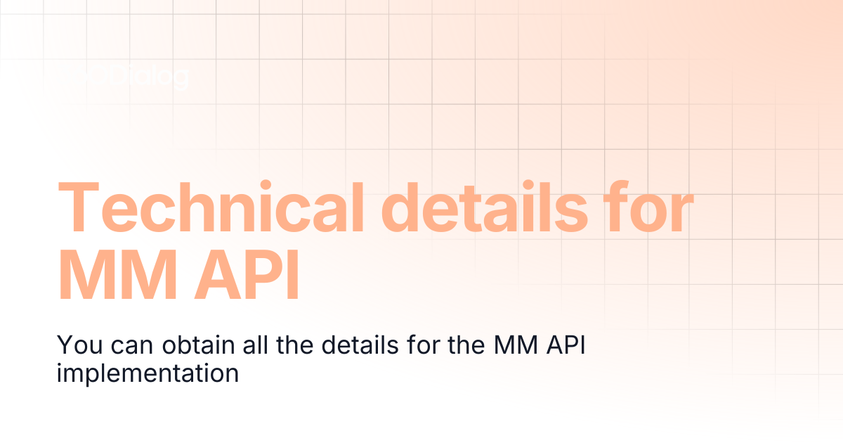 Technical details for MM API | 360Dialog