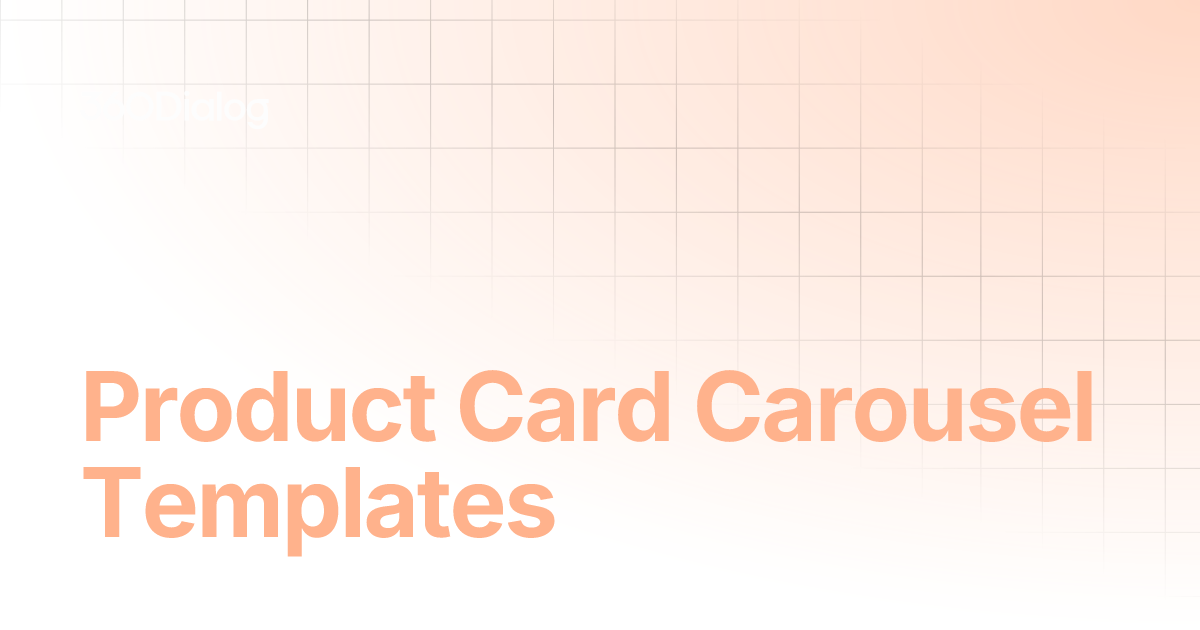 Product Card Carousel Templates | 360Dialog