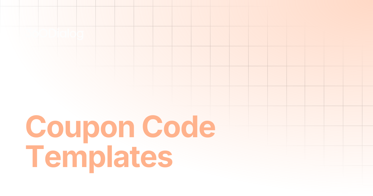 Coupon Code Templates | 360Dialog